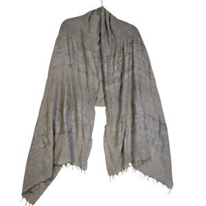 MM Lafleur Gray Large Wool  Panel Warm Scarf. Shawl. Stylish. NewYork Style.